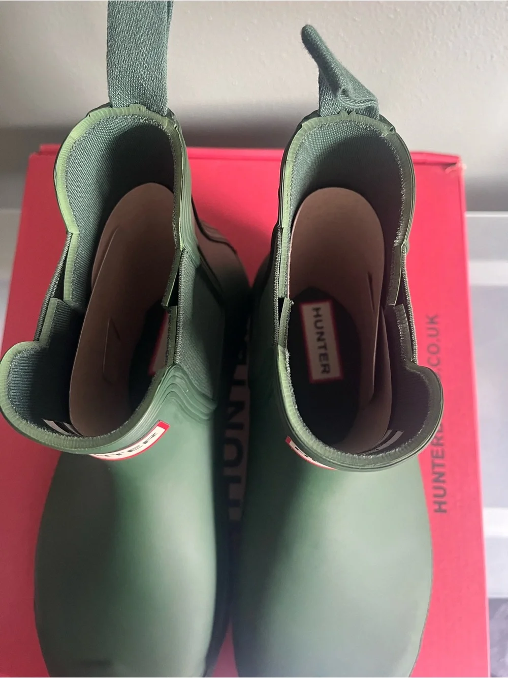 Hunter Green Chelsea Rain Boots